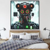 Robot-5-Leinwand Leinwanddruck (Insitu (Schlafzimmer))