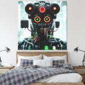 Robot 5 Leinwanddruck (Insitu (Schlafzimmer))