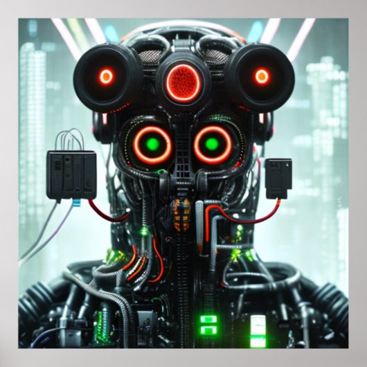 Robot-5-mattes Poster (Vorne)