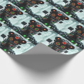 Robot-5-Mattpapier Geschenkpapier (Ecke)
