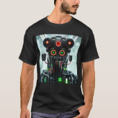 Robot 5 men Schwarzer T - Shirt (Vorderseite)
