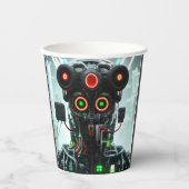 Robot-5-Papierbecher Pappbecher (Vorderseite)