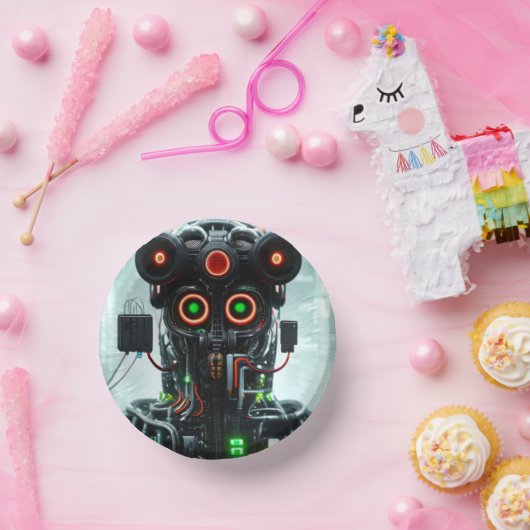 Robot-5-Papierschale Pappteller (Party)