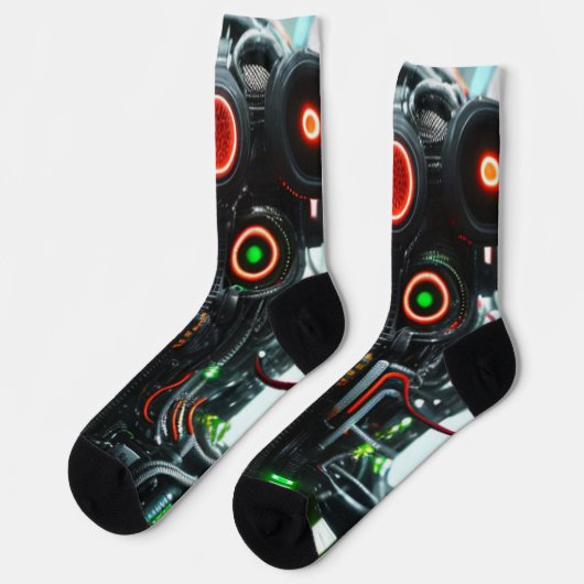 Robot 5 Premium Socken (Linkes Detail)