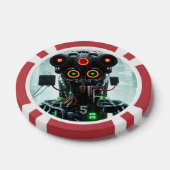 Robot 5 rote 5 Streifen Poker Chip (Einzeln)