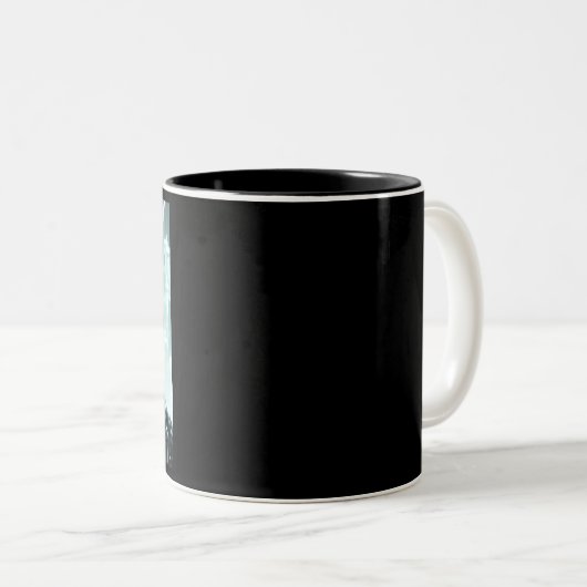 Robot 5 schwarze zweifarbige Tasse (VorderseiteRechts)