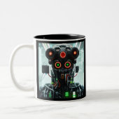 Robot 5 schwarze zweifarbige Tasse (Links)