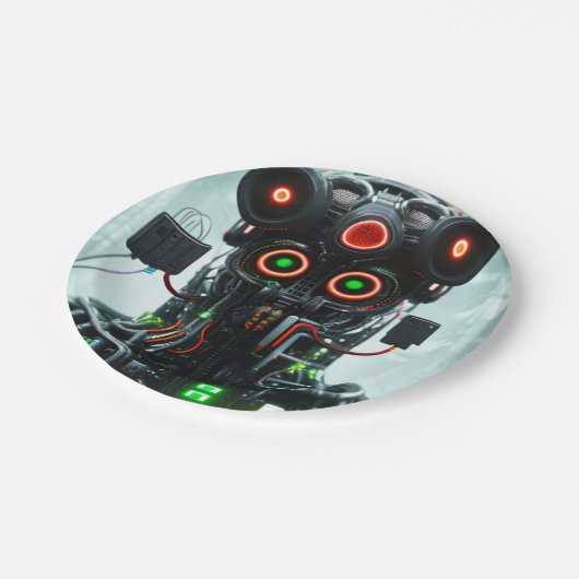 Robot-5-Teller Pappteller (Schrägansicht)