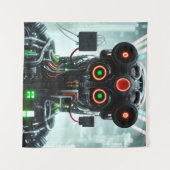 Robot 5 Wandteppich (Vorderseite (Horizontal))