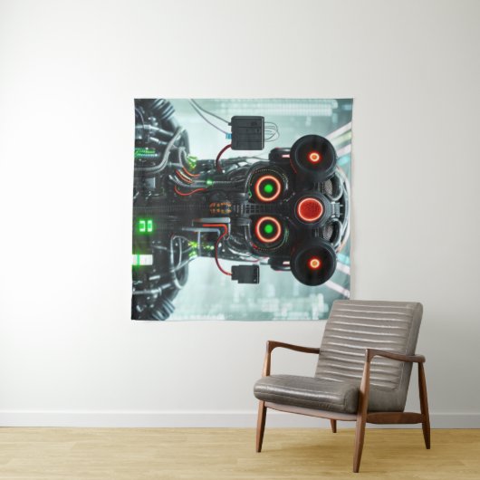 Robot 5 Wandteppich (Beispiel (Horizontal))