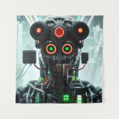 Robot 5 Wandteppich (Vorderseite)