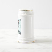 Robot 5-Weißstein-Goldtrimmung Bierglas (Mittel)