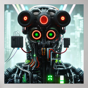 Robot-5-Wert-Mattposter Poster