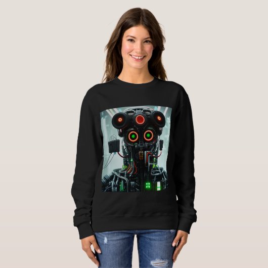 Robot 5 Women Black Sweatshirt (Vorne ganz)