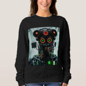 Robot 5 Women Black Sweatshirt (Vorderseite)