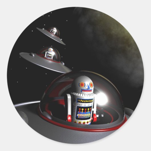 ROBOT - 7 Sauceretikett Runder Aufkleber (Vorderseite)