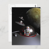 ROBOT - 7 Saucerpostkarte Postkarte (Vorne/Hinten)