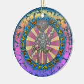 Robot-Alien-Angriff-Schmuck Keramik Ornament (Links)