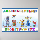 Robot Alphabet von Jerry Hunt Poster (Vorne)