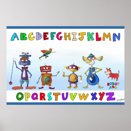 Robot Alphabet von Jerry Hunt Poster (Vorne)