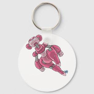 Robot Anime Mädchen Rosa Aufkleber Schlüsselanhänger