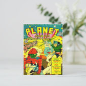 Robot Army Space Invasion Postkarte (Stehend Vorderseite)