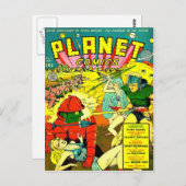 Robot Army Space Invasion Postkarte (Vorne/Hinten)