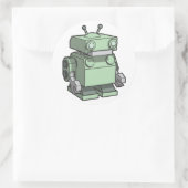 Robot-Aufkleber groß Runder Aufkleber (Tasche)