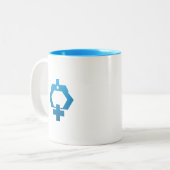 Robot-B Zweifarbige Tasse (Vorderseite Links)