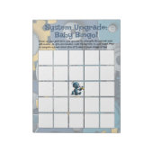 Robot Baby Shower Bingo Game Notizblock (Rotiert)