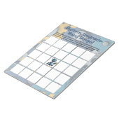 Robot Baby Shower Bingo Game Notizblock (angewinkelt)