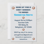 Robot Baby Shower Einladung (Rückseite)