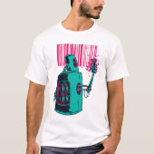 Robot Barcode Graffiti T-Shirt (Vorderseite)