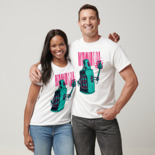 Robot Barcode Graffiti T-Shirt