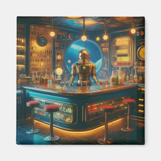 Robot Barkeeper in der interstellaren Space Age-Kn Magnet (Vorne)