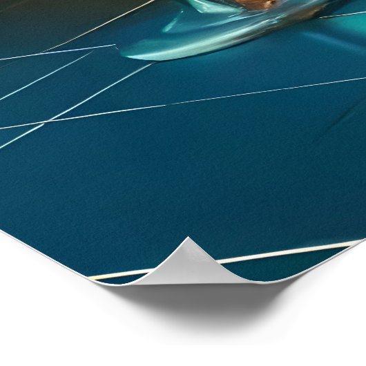 Robot Bartender in Interstellar Space Age Dive Bar Poster (Ecke)