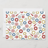 Robot Birthday Einladung (Rückseite)