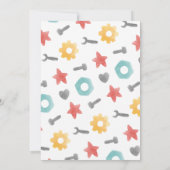 Robot Birthday Einladung, Boy Robot Einladung (Rückseite)