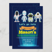 Robot-Birthday-Einladung Einladung (Vorne/Hinten)