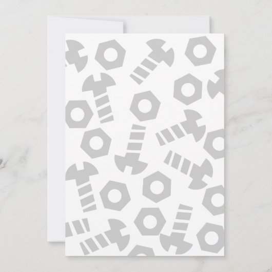 Robot Birthday Invitation robots Einladung (Rückseite)