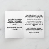 Robot Birthday Malfunction singen! Einladung (Innenseite)