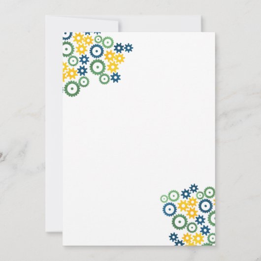 Robot Birthday Party Einladung (Rückseite)