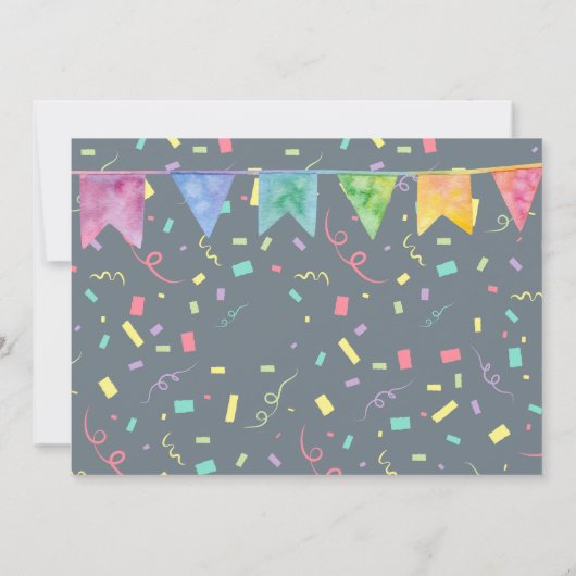 Robot Birthday Party Einladung (Rückseite)