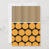 Robot Birthday Party Einladung Orange / Schwarz (Rückseite)