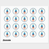 Robot Birthday Party Gefallen Stickers (Blatt)
