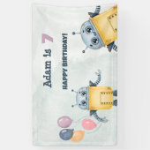 Robot Birthday Party-Kinder Banner (Vertikal)