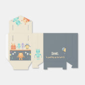 Robot Birthday Party-Kinder Geschenkschachtel (Ungefaltet)