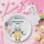 Robot Birthday Party-Kinder Pappteller (Party)
