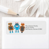 Robot Birthday Party Rücksendeadresse (Insitu)