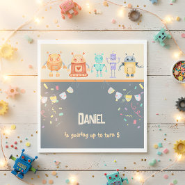 Robot Birthday Party Serviette